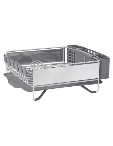 Escurridor de Platos KitchenAid Compacto Acero Inoxidable Gris