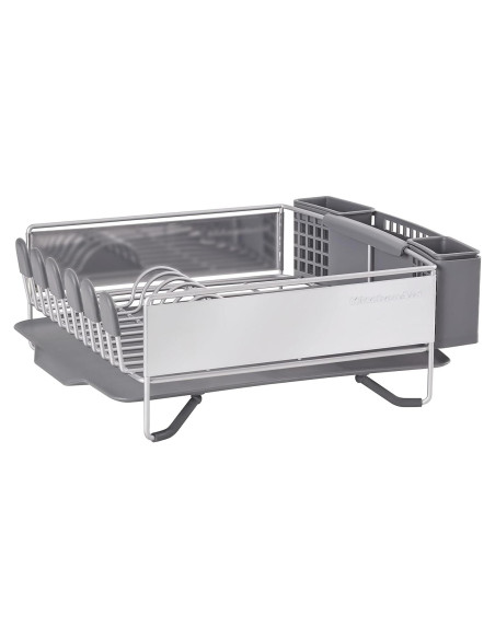 Escurridor de Platos KitchenAid Compacto Acero Inoxidable Gris