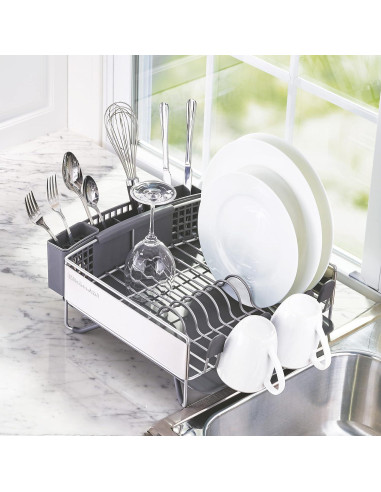 Escurridor de Platos KitchenAid Compacto Acero Inoxidable Gris