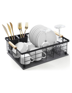 Escurridor de Platos Lalaunicky con Alfombrilla Diatomita 40x30cm