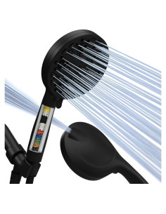 Cabezal de Ducha Filtrado SparkPod 10 Modos 5" Negro Mate