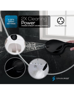 Cabezal de Ducha Filtrado SparkPod 10 Modos 5" Negro Mate 2