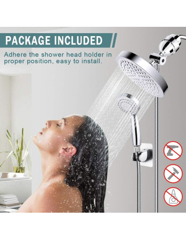 Cabezal de Ducha Filtrado Taiker YL-FSH, Alta Presión 60 cm