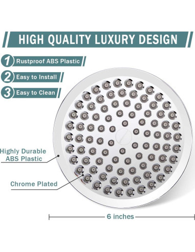 Cabezal de Ducha Filtrado Taiker YL-FSH, Alta Presión 60 cm