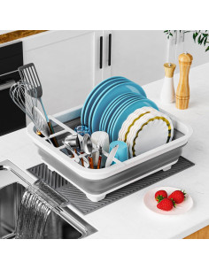 Escurridor de Platos Plegable udNmlaiebot 35,5x30,5cm Gris 2