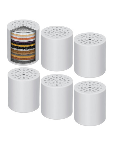 Cartucho de Filtro de Ducha JIEYUMJ 20 Etapas 6 Piezas