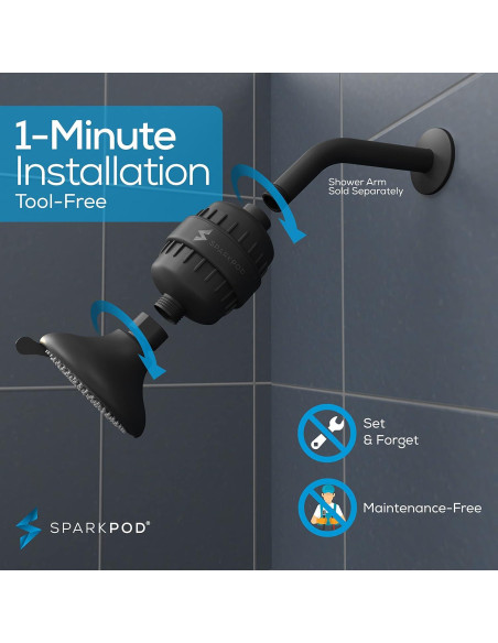 Cabezal de Ducha Filtrado SparkPod 23 Etapas Alta Presión