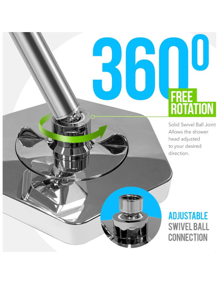 Cabezal de Ducha Filtrada AquaHomeGroup 20 Etapas Cromo