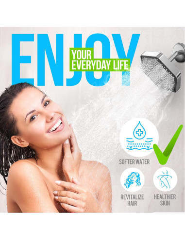 Cabezal de Ducha Filtrada AquaHomeGroup 20 Etapas Cromo