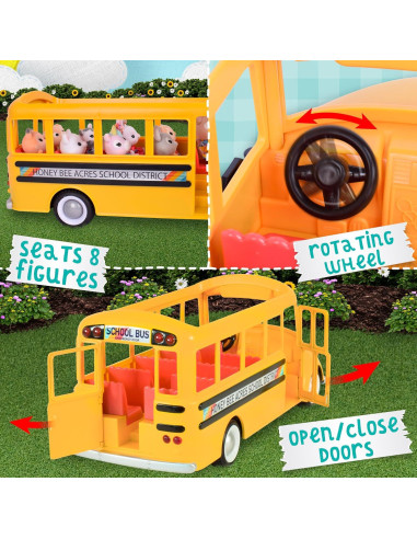 Autobús Escolar Sunshine con Luces y Sonidos - 2 Piezas