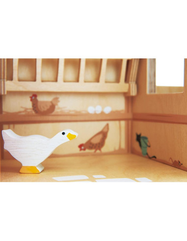 Conjunto de Juguetes de Granja Tender Leaf - Madera Realista