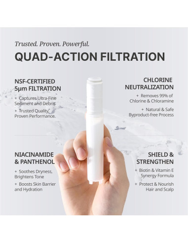 Filtro de Ducha SecondShower Vitamina C 3 Piezas 99% Cloro