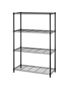 Estante de Alambre 4 Niveles BestOffice 1000 lbs Negro