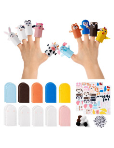 Títeres de dedo de animales COcnny - Kit de 20 piezas