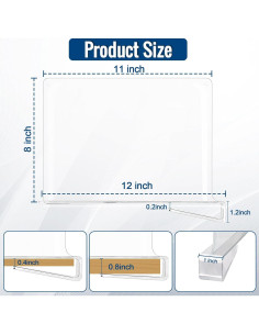 Divisores de Estante Acrílico Transparente BAUMFEUER 12 Pzas 2