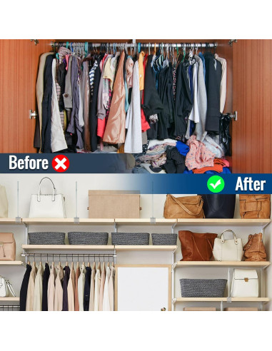 Divisores de Estante Acrílico Transparente BAUMFEUER 12 Pzas