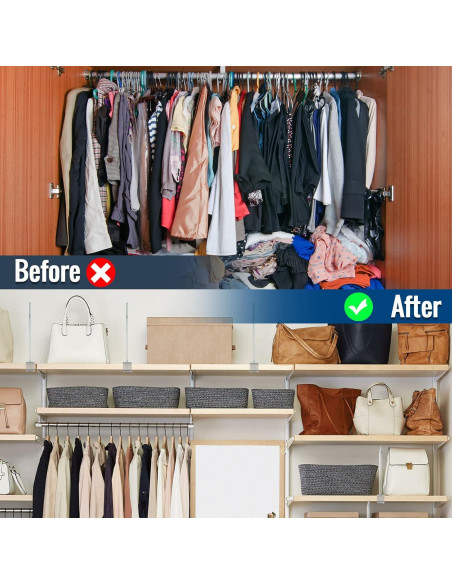 Divisores de Estante Acrílico Transparente BAUMFEUER 12 Pzas