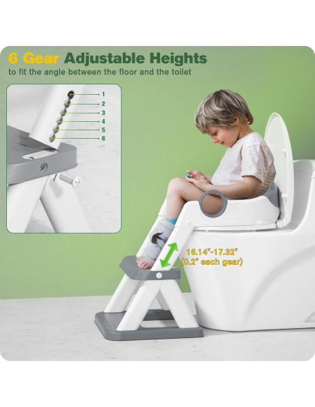 Asiento de Entrenamiento para Baño RABB 1ST Gris 2 en 1