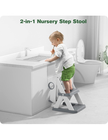 Asiento de Entrenamiento para Baño RABB 1ST Gris 2 en 1