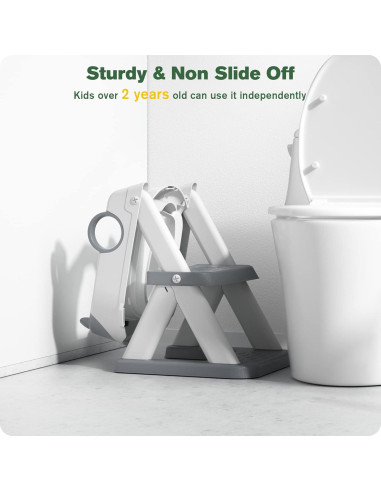 Asiento de Entrenamiento para Baño RABB 1ST Gris 2 en 1