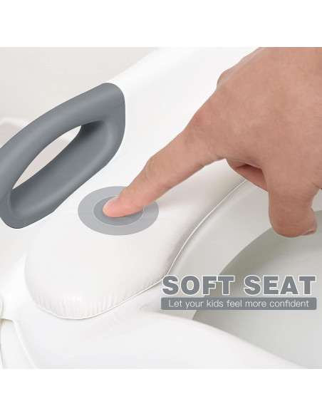 Asiento de Entrenamiento para Baño SKYROKU Gris con Escalera
