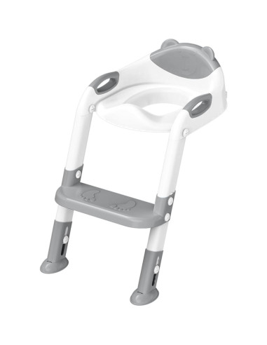 Asiento de Entrenamiento para Baño SKYROKU Gris con Escalera