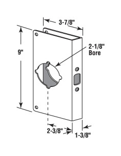 Placa de Refuerzo de Cerradura Prime-Line U 9585 Acero Inoxidable 2