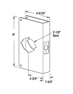 Placa Refuerzo Cerradura Prime-Line U 9552 Acero Inoxidable 2