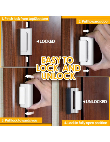 Cerradura de refuerzo de seguridad EverPlus para puerta blanca