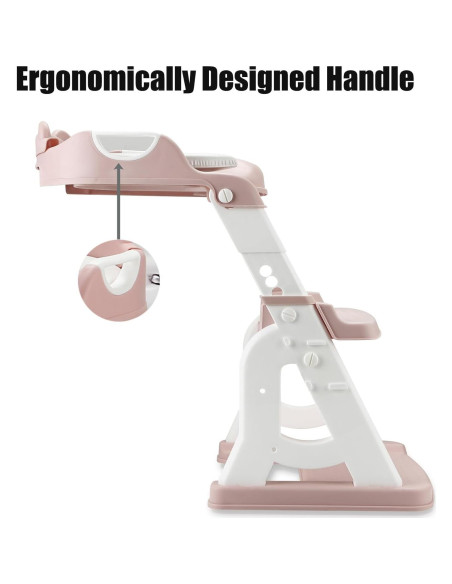 Asiento de Entrenamiento para Baño PandaEar Rosa con Escalera