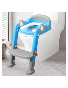Asiento de Entrenamiento para Baño Wiifo Plegable Gris Azul