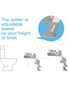 Asiento de Entrenamiento para Baño Wiifo Plegable Gris Azul 2