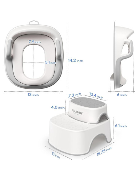 Asiento de Entrenamiento para Inodoro Maliton con Escalón