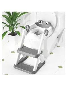 Asiento de Inodoro Entrenamiento 2 en 1 COOSEYA Gris