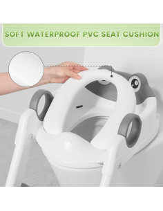 Asiento de Inodoro Entrenamiento 2 en 1 COOSEYA Gris 2