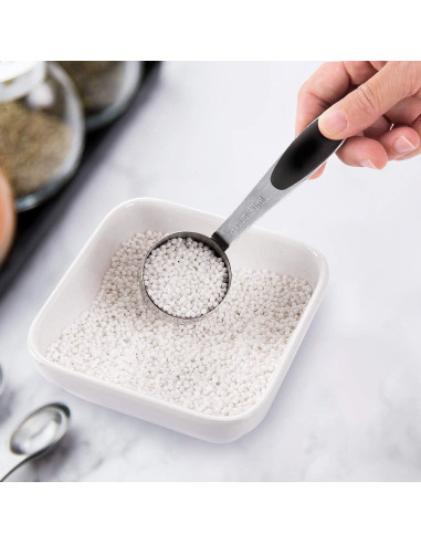 Juego de Tazas y Cucharas Medidoras EDELIN Acero Inoxidable 13 Piezas