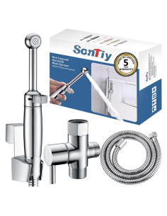 Rociador de Bidet de Mano SonTiy Cromo 18,29 cm Metal