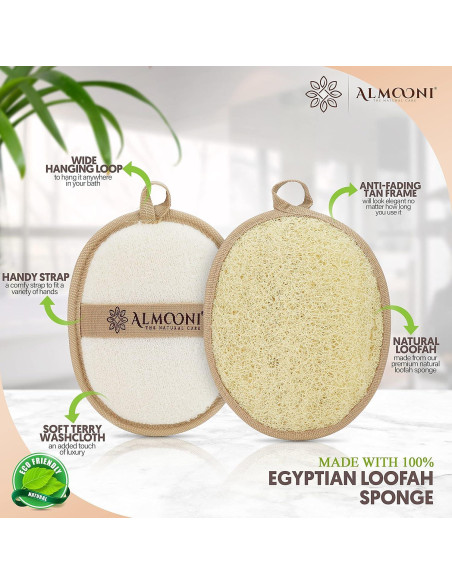Esponja Exfoliante Natural Almooni Lufa Egipcia 2 Unidades Esponja Exfoliante Natural Almooni Lufa Egipcia 2 Unidades