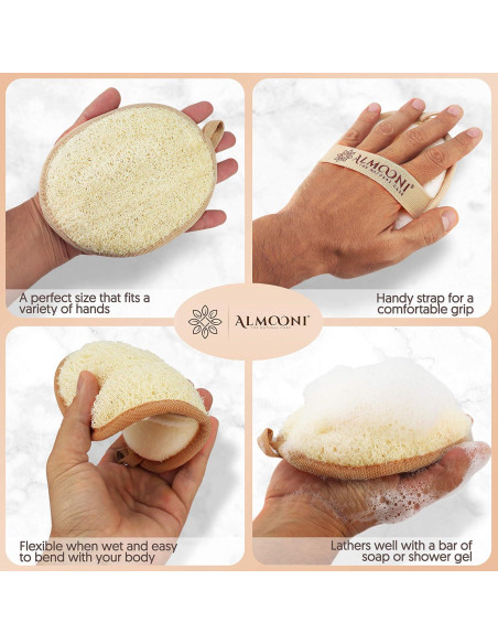 Esponja Exfoliante Natural Almooni Lufa Egipcia 2 Unidades Esponja Exfoliante Natural Almooni Lufa Egipcia 2 Unidades