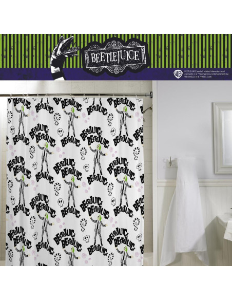 Cortina de Ducha Microfibra Beetlejuice Franco 70x72 cm