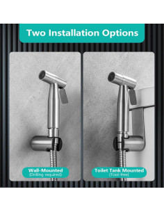 Rociador de Bidet BARROCK Acero Inoxidable Niquelado 2