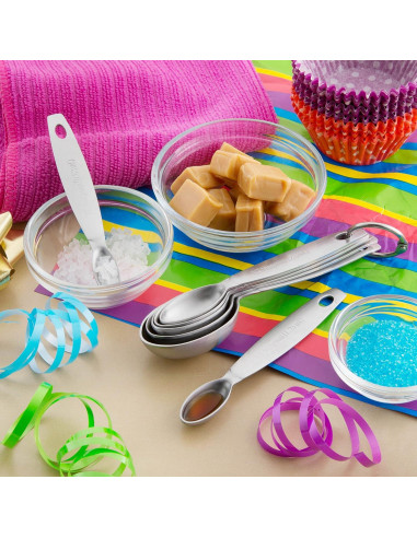 Juego de Cucharas Medidoras Acero Inoxidable Spring Chef 7 Pzas