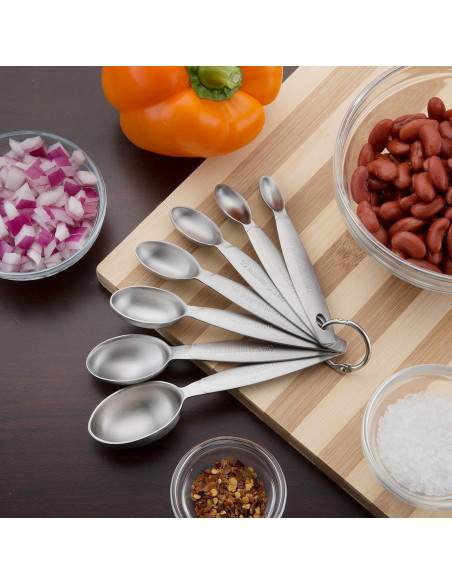 Juego de Cucharas Medidoras Acero Inoxidable Spring Chef 7 Pzas