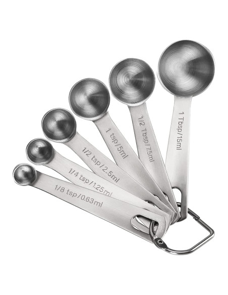 Juego de Cucharas Medidoras Acero Inoxidable Rena Chris 6PCS