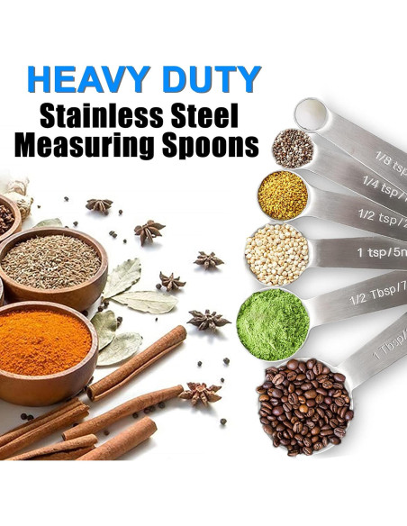 Juego de Cucharas Medidoras Acero Inoxidable Rena Chris 6PCS