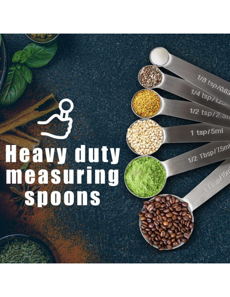 Juego de Cucharas Medidoras Acero Inoxidable Rena Chris 6PCS