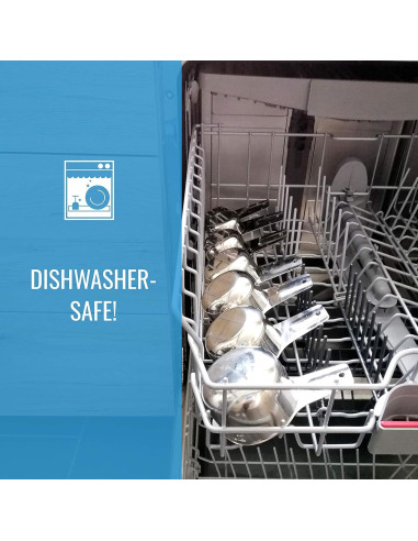 Juego de Tazas y Cucharas Medidoras KPKitchen Acero Inoxidable