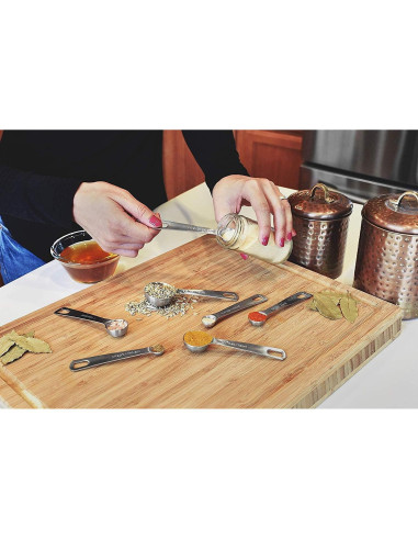 Juego de Tazas y Cucharas Medidoras KPKitchen Acero Inoxidable