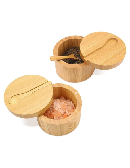 Juego de Salero y Pimentero de Bambú HTB - 2 Unidades Juego de Salero y Pimentero de Bambú HTB - 2 Unidades