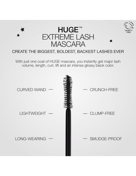 Máscara de Pestañas Stila HUGE Extreme 13.97 cm Negro Máscara de Pestañas Stila HUGE Extreme 13.97 cm Negro
